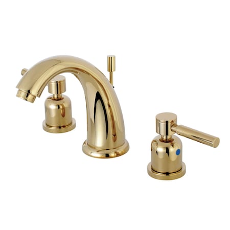 KB8982DL 8 Widespread Bathroom Faucet, Polished Brass